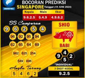 Prediksi Togel SGP Kompeten Hari Ini 19 Juni 2024